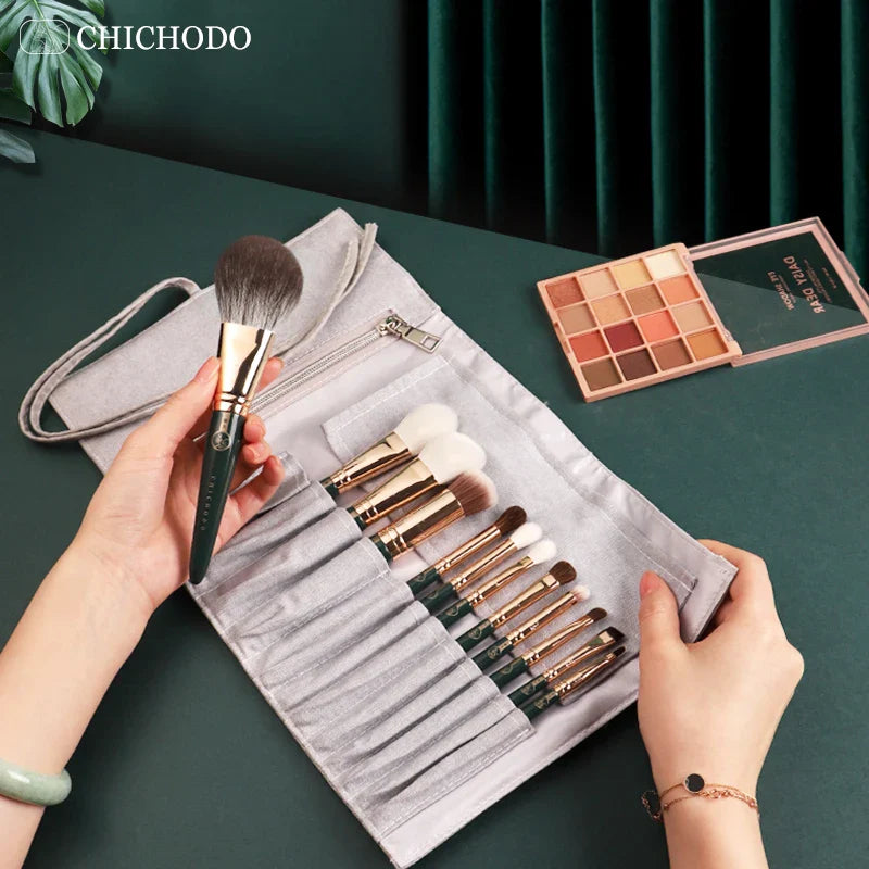 CHICHODO Makeup Brush-Green Cloud Cosmetic Brushes Series-High Quality Animal/Fiber Beauty Pens-Professional Make up Tools