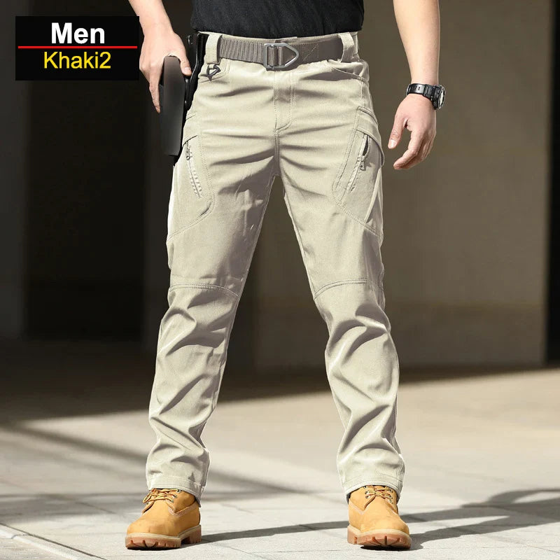 CHRLCK Men's Anti-scratch Tactical Pants Elasticity Hiking Trousers Men Waterproof Hunting Fishing Camping Pants Wear-resistant