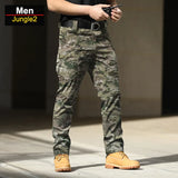 CHRLCK Men's Anti-scratch Tactical Pants Elasticity Hiking Trousers Men Waterproof Hunting Fishing Camping Pants Wear-resistant