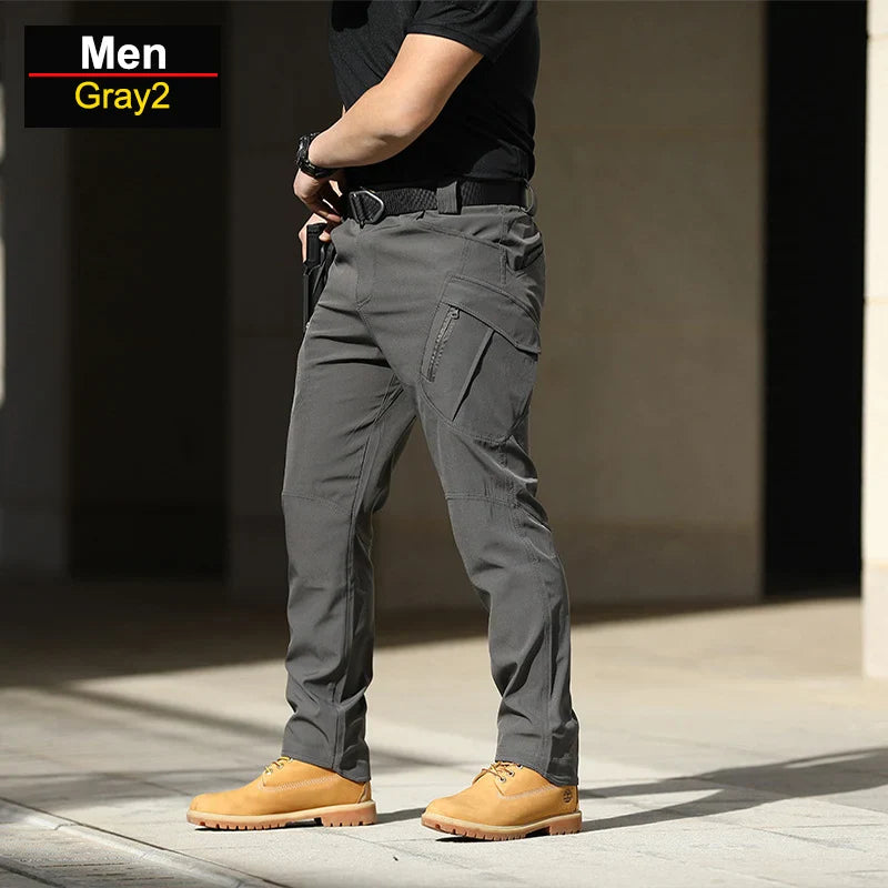 CHRLCK Men's Anti-scratch Tactical Pants Elasticity Hiking Trousers Men Waterproof Hunting Fishing Camping Pants Wear-resistant