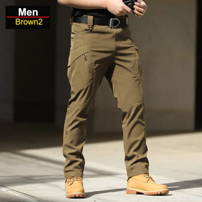 CHRLCK Men's Anti-scratch Tactical Pants Elasticity Hiking Trousers Men Waterproof Hunting Fishing Camping Pants Wear-resistant