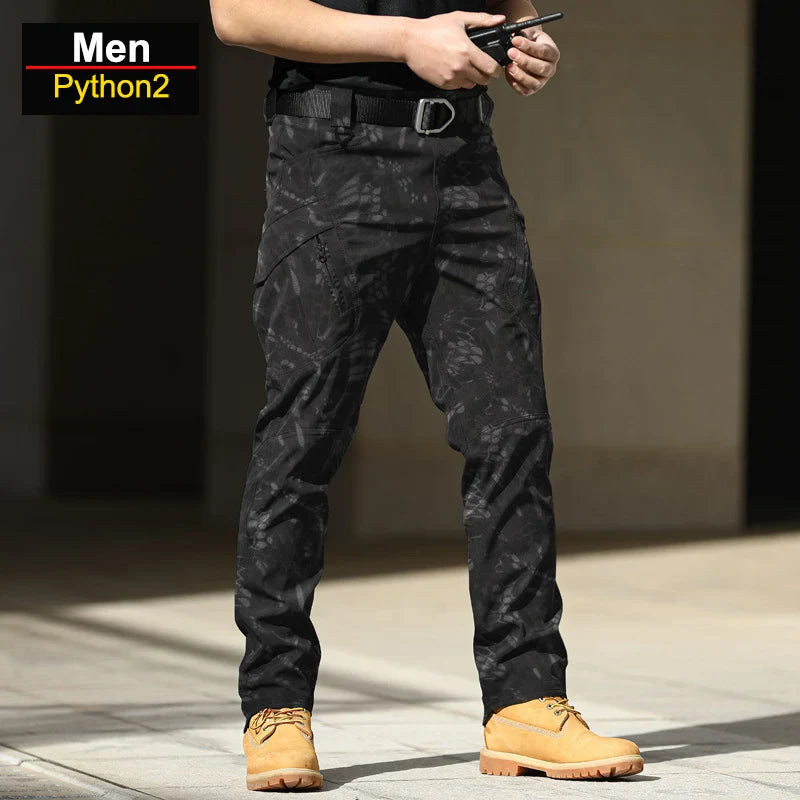 CHRLCK Men's Anti-scratch Tactical Pants Elasticity Hiking Trousers Men Waterproof Hunting Fishing Camping Pants Wear-resistant