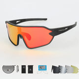 COMAXSUN Professional Polarized Cycling Glasses Bike Goggles Outdoor Sports Bicycle Sunglasses UV 400 With 5 Lens TR90 2 Style