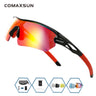 COMAXSUN Professional Polarized Cycling Glasses Bike Goggles Outdoor Sports Bicycle Sunglasses UV 400 With 5 Lens TR90 2 Style