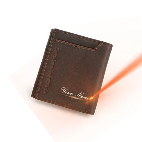 CONTACT'S Genuine Leather Retro Short Wallets for Men RFID Trifold Card Holders Zipper Coin Purses Money Clips Male Mini Wallets