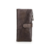 CONTACT'S Genuine Leather Wallets for Women Long Fashion Women's Purses Card Holders Female Bag Zip Coin Purses Women's Wallets