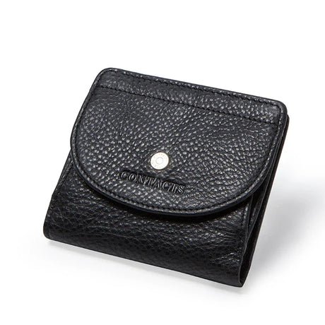 CONTACT'S Genuine Leather Wallets for Women Short Fashion Women's Purses Handbags Female Bags Card Holder Coin Purses Money Clip