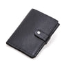 CONTACT'S Top Quality Genuine Cow Leather Wallet Men Hasp Design Short Purse With Passport Photo Holder For Male Clutch Wallets