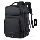 CROSSTEN 40L Large Capacity Expandable Backpacks USB Charging 17 inch Laptop Bags Waterproof Multifunctional Business Travel Bag