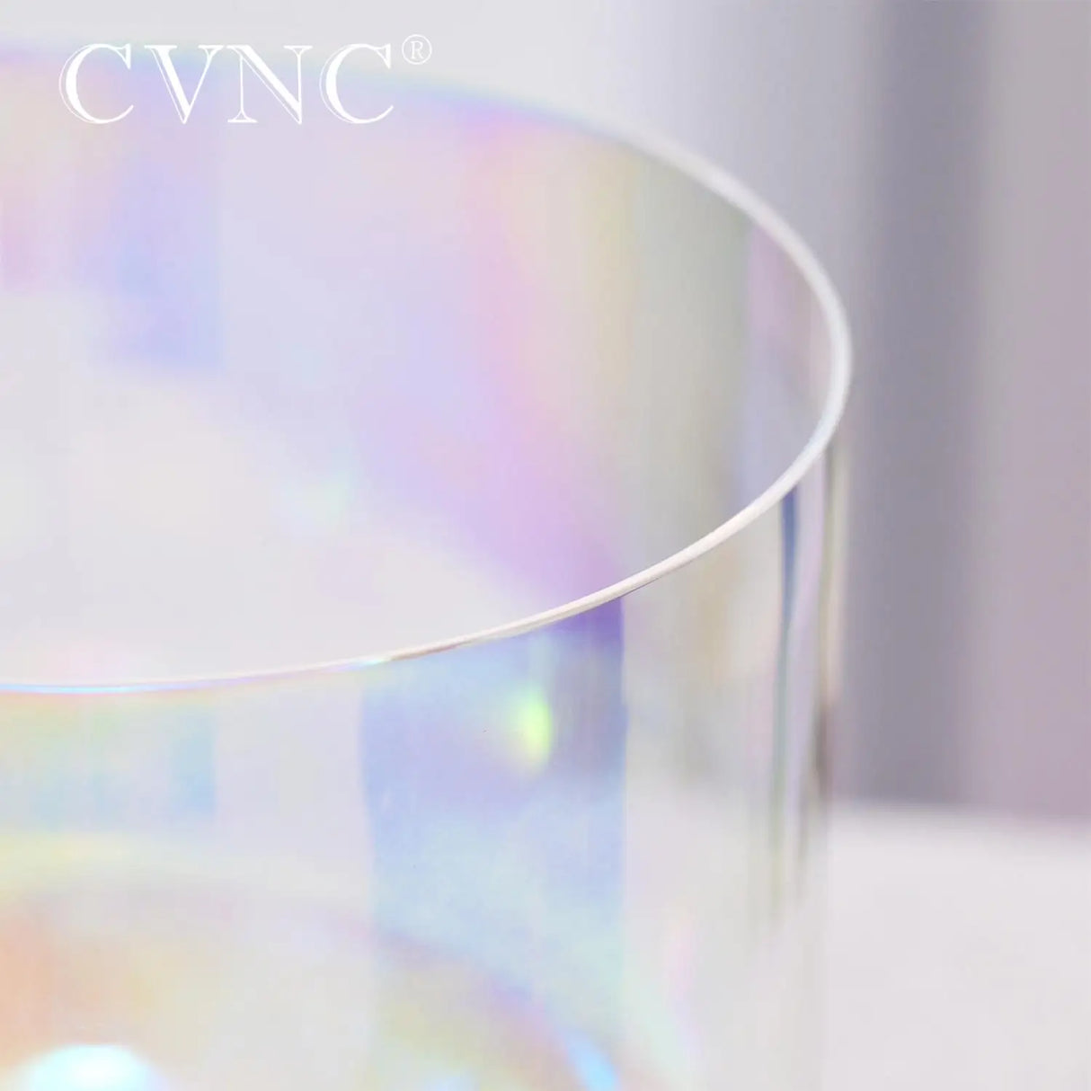 CVNC 6 Inch Natural Cosmic Light Alchemy Clear Quartz Crystal Singing Bowl for Sound Healing with Free Mallet and O-ring