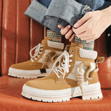 CYYTL Men Boots Casual Shoes Winter Designer Luxury Platform Cowboy Military Chelsea Leather Tactical Work Safety Ankle Sneakers