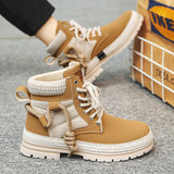 CYYTL Men Boots Casual Shoes Winter Designer Luxury Platform Cowboy Military Chelsea Leather Tactical Work Safety Ankle Sneakers