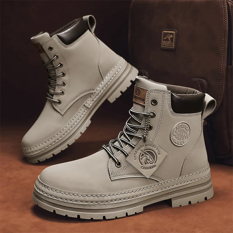 CYYTL Men Boots Winter Casual Shoes Designer Luxury Platform Cowboy Chelsea Tactical Military Work Safety Leather Ankle Sneakers