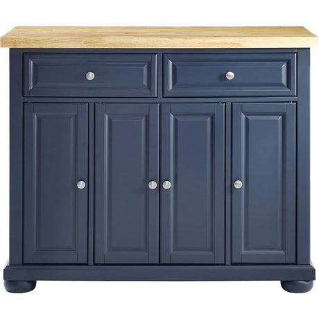 Cabinet Kitchen Furniture Madison Kitchen Island With Butcher Block Top Wheelbarrow Navy Bar Cart Portable Trolley Shelf Chariot