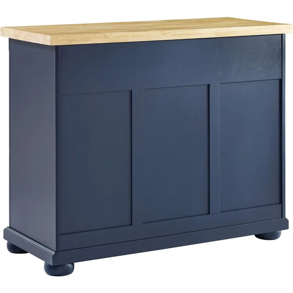 Cabinet Kitchen Furniture Madison Kitchen Island With Butcher Block Top Wheelbarrow Navy Bar Cart Portable Trolley Shelf Chariot