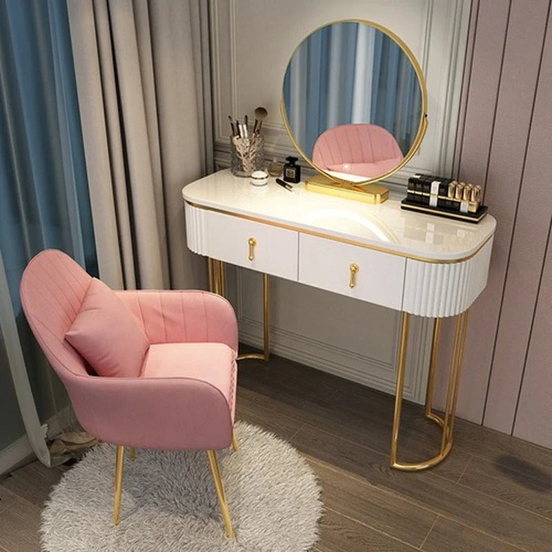 Cabinets Bedroom Tables Luxury Solid Dresser Vanity Dressing Modern Mirror Tables With Makeup Comfortable Bedroom Drawers