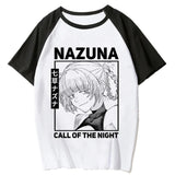 Call of the Night Tee women streetwear comic manga tshirt girl 2000s clothes