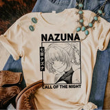 Call of the Night t-shirts women comic graphic summer Tee female streetwear clothes