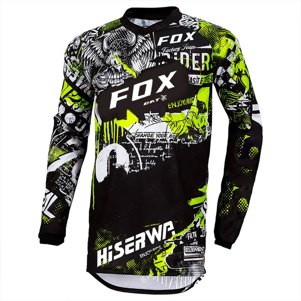 Camiseta Motocross Shirt BAT FOX Downhill Jersey Enduro MTB T-Shirt Mountain Motorcycle Cycling Jersey Maillot Ciclismo Hombre