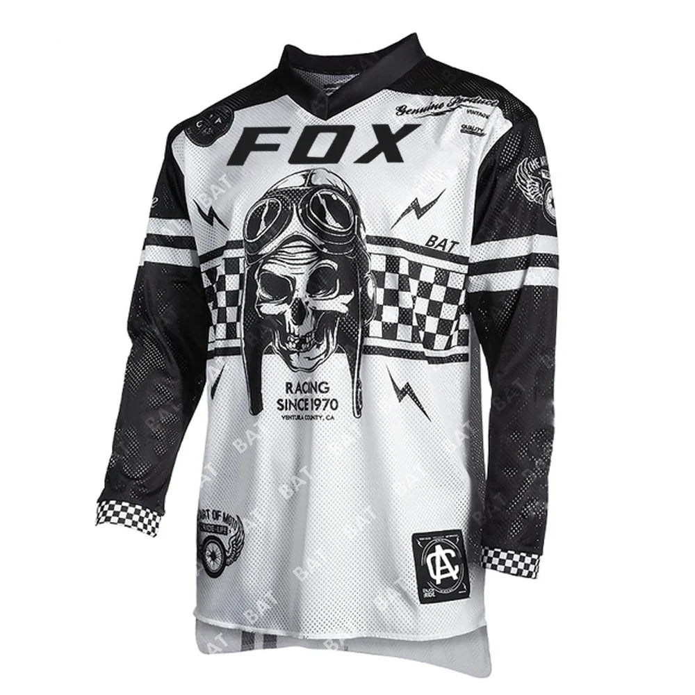 Camiseta Motocross Shirt BAT FOX Downhill Jersey Enduro MTB T-Shirt Mountain Motorcycle Cycling Jersey Maillot Ciclismo Hombre