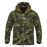 Camouflage Army Tactical Hooded Jackets Uniform Softshell Warm Fleece Waterproof Men's Male Coat Military Windbreakers Clothing