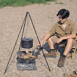 Camping Bonfire Tripod Portable Triangle Support For Hanging Pot Survival Outdoor Campfire Cookware Picnic Cooking Grill Tool