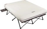 Camping Cot, Air Mattress, & Pump Combo, Folding Camp Cot & Air Bed with Side Table & Battery-Operated Pump,