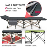 Camping Cot for Adults Comfortable, Tent Folding Cot for Sleeping, Lightweight Folding Bed with Carry Bag for Supports 450 lbs