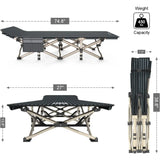 Camping Cot for Adults Comfortable, Tent Folding Cot for Sleeping, Lightweight Folding Bed with Carry Bag for Supports 450 lbs