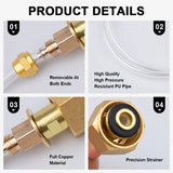 Camping Gas Stove Gas Cylinder Propane Refill Adapter Gas Tank Connector Valve Clear Hose Coupler Adapter Camping Equipment