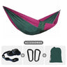 Camping Hammock For Single 220x100cm Outdoor Hunting Survival Portable Garden Yard Patio Leisure Parachute Hammock Swing Travel