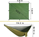 Camping Hammock with Bug Net and Rainfly Tarp,118x118in Portable Waterproof and UV Protection Hammock Tent for Indoor, Outdoor