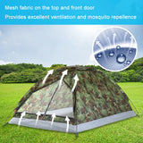 Camping Tent Waterproof Windproof UV Sunshade Canopy for 1/2 Person Single Layer Outdoor Portable Camouflage Tent Equipment