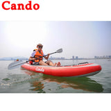 Cando Inflatable Boats Clip Net Fishing Boat Rowing Boat Slats Bottom For Drifting Outdoor Canoeing Kayaking Racing Boats Ships