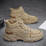 Canvas Ankle Boots for Man 2022 Fashion Casuals Men Shoes Winter Plush Warm Male Canvas Shoes Footwear Large Size 46 47