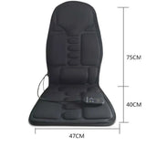 Car Home Office Full-Body Massage Cushion Heat 7 Motors Vibrate Mattress Back Neck Mat Chair Massage Relaxation Seat 12V