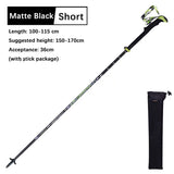 Carbon Fiber Folding Walking Stick 5 sections Adjustable Lightweight Mountain-climbing Crutch Outdoor Hiking