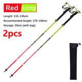 Carbon Fiber Folding Walking Stick 5 sections Adjustable Lightweight Mountain-climbing Crutch Outdoor Hiking