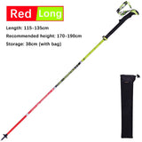 Carbon Fiber Folding Walking Stick 5 sections Adjustable Lightweight Mountain-climbing Crutch Outdoor Hiking