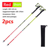 Carbon Fiber Folding Walking Stick 5 sections Adjustable Lightweight Mountain-climbing Crutch Outdoor Hiking