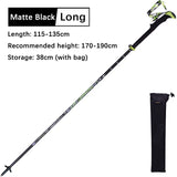 Carbon Fiber Folding Walking Stick 5 sections Adjustable Lightweight Mountain-climbing Crutch Outdoor Hiking