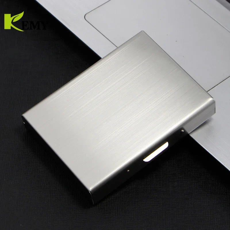 Card Holder Men RFID Blocking Aluminum Metal Slim Wallet Money Bag Anti-scan Credit Card Holder Thin Case Small Male Purses