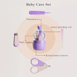 Cartoon Animal Owl Monkey Pig Baby Mini Nail Clippers Set Portable Storage Anti Pinch Flesh Nail Clippers Kids Safety Care Tool