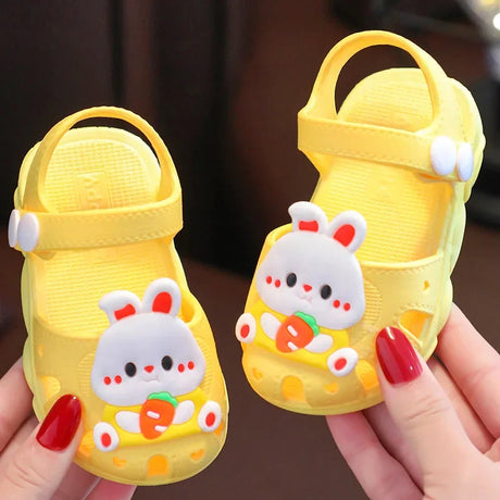 Cartoon Rabbit Sandals Summer Baby Girls' Shoes Home Anti Slip Infant Girl‘s Sandal Soft Sole Beach Kids Shoes