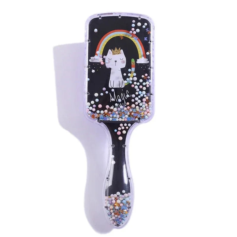 Cartoon Rainbow Panda Hair Brush Air Cushion Comb Head Massager Hair Comb Kids Plastic Hair Brush for Girls Baby Hair Care Tools