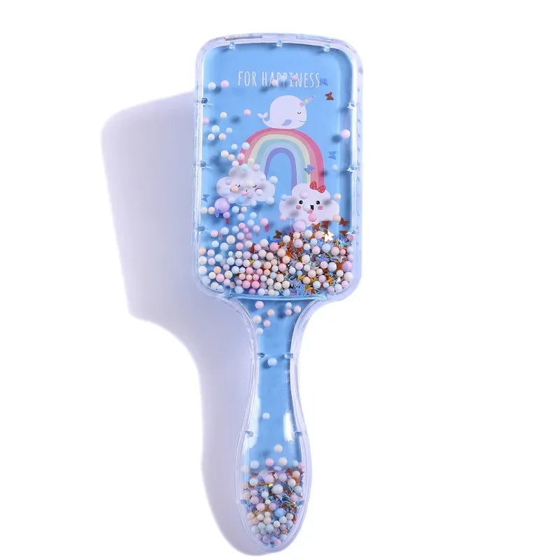 Cartoon Rainbow Panda Hair Brush Air Cushion Comb Head Massager Hair Comb Kids Plastic Hair Brush for Girls Baby Hair Care Tools