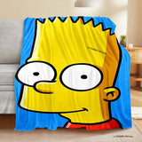 Cartoon S-simpsons-s Blanket Soft Comfortable Living Room Sofa Bed Portable Flannel Blankets Children Bedroom Decoration Gift