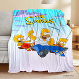 Cartoon S-simpsons-s Blanket Soft Comfortable Living Room Sofa Bed Portable Flannel Blankets Children Bedroom Decoration Gift