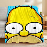 Cartoon S-simpsons-s Blanket Soft Comfortable Living Room Sofa Bed Portable Flannel Blankets Children Bedroom Decoration Gift