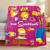 Cartoon S-simpsons-s Blanket Soft Comfortable Living Room Sofa Bed Portable Flannel Blankets Children Bedroom Decoration Gift